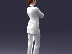 000188 Doctor in Medical Uniform with Stethoscope 1008 3D Model