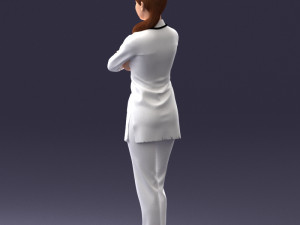 000188 Doctor in Medical Uniform with Stethoscope 1008 Modelo 3D