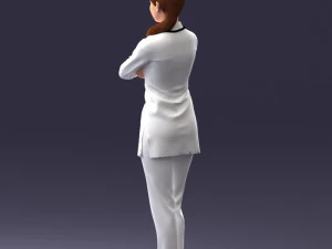 000188 Doctor in Medical Uniform with Stethoscope 1008 3D Model