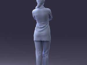 000188 Doctor in Medical Uniform with Stethoscope 1008 Modelo 3D