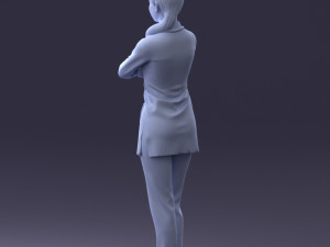 000188 Doctor in Medical Uniform with Stethoscope 1008 Modelo 3D