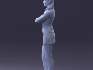 000188 Doctor in Medical Uniform with Stethoscope 1008 Modelo 3D
