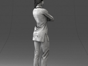 000188 Doctor in Medical Uniform with Stethoscope 1008 Modelo 3D