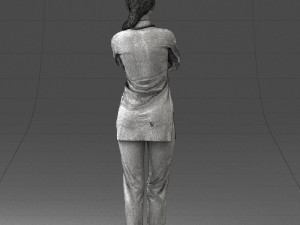 000188 Doctor in Medical Uniform with Stethoscope 1008 Modelo 3D