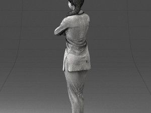 000188 Doctor in Medical Uniform with Stethoscope 1008 Modelo 3D