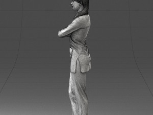 000188 Doctor in Medical Uniform with Stethoscope 1008 Modelo 3D