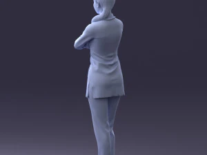 000188 Doctor in Medical Uniform with Stethoscope 1008 3dp 3D Print Model
