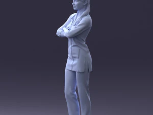 000188 Doctor in Medical Uniform with Stethoscope 1008 3dp 3D Print Model