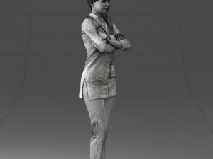 000188 Doctor in Medical Uniform with Stethoscope 1008 3dp 3D Print Model