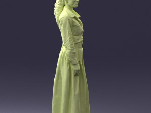 woman in blue dress 1009 3D Model