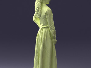 woman in blue dress 1009 3D Model