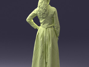 woman in blue dress 1009 3D Model