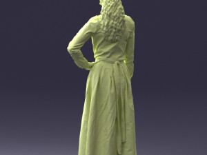 woman in blue dress 1009 3D Model