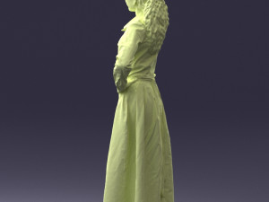 woman in blue dress 1009 3D Model