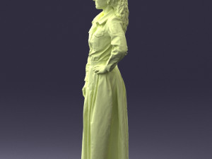 woman in blue dress 1009 3D Model