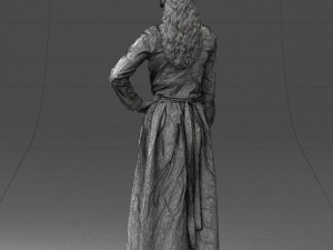 woman in blue dress 1009 3D Model