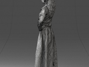 woman in blue dress 1009 3D Model