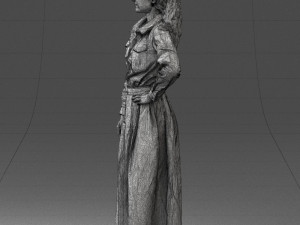 woman in blue dress 1009 3D Model