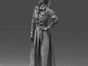 woman in blue dress 1009 3D Model