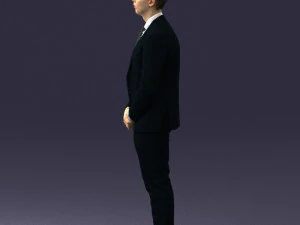 000192 Businessman in Formal Suit Standing Pose 3dp 3D Print Model