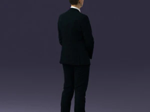 000192 Businessman in Formal Suit Standing Pose 3dp 3D Print Model