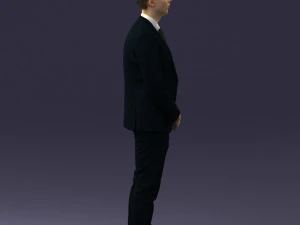 000192 Businessman in Formal Suit Standing Pose 3dp 3D Print Model