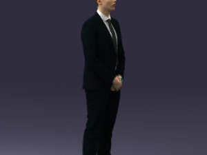 000192 Businessman in Formal Suit Standing Pose 3dp 3D Print Model