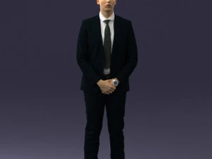 000192 Businessman in Formal Suit Standing Pose 3dp 3D Print Model