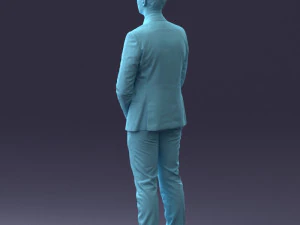 000192 Businessman in Formal Suit Standing Pose 3dp 3D Print Model
