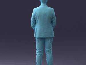 000192 Businessman in Formal Suit Standing Pose 3dp 3D Print Model