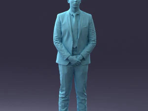 000192 Businessman in Formal Suit Standing Pose 3dp 3D Print Model