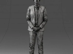 000192 Businessman in Formal Suit Standing Pose 3dp 3D Print Model