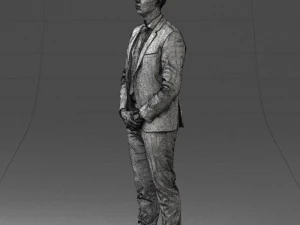 000192 Businessman in Formal Suit Standing Pose 3dp 3D Print Model