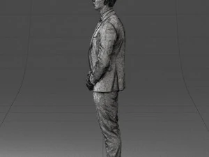 000192 Businessman in Formal Suit Standing Pose 3dp 3D Print Model