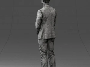 000192 Businessman in Formal Suit Standing Pose 3dp 3D Print Model