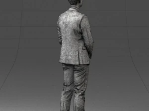 000192 Businessman in Formal Suit Standing Pose 3dp 3D Print Model