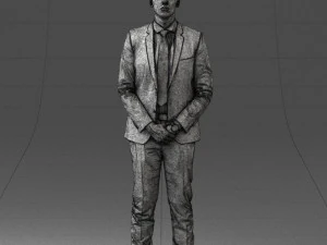000192 Businessman in Formal Suit Standing Pose 3dp 3D Print Model
