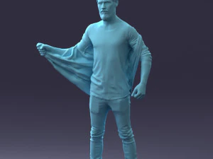 000199 재킷을 벗고 있는 수염난 남자 1024 3D 모델