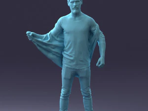 000199 재킷을 벗고 있는 수염난 남자 1024 3D 모델