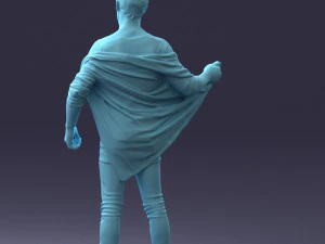 000199 재킷을 벗고 있는 수염난 남자 1024 3D 모델