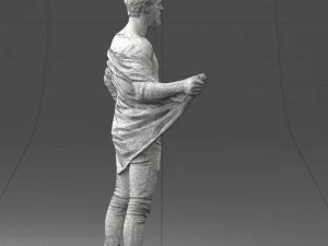 000199 재킷을 벗고 있는 수염난 남자 1024 3D 모델