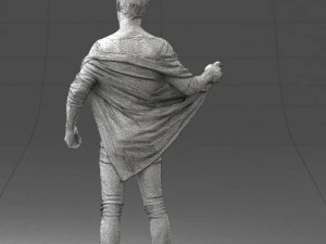 000199 재킷을 벗고 있는 수염난 남자 1024 3D 모델