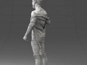 000199 재킷을 벗고 있는 수염난 남자 1024 3D 모델