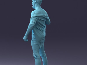 000199 Bearded Man Taking Off Jacket 1024 3dp Modello di stampa 3D