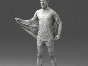 000199 Bearded Man Taking Off Jacket 1024 3dp Modello di stampa 3D