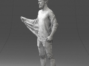 000199 Bearded Man Taking Off Jacket 1024 3dp Modello di stampa 3D