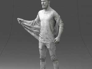 000199 Bearded Man Taking Off Jacket 1024 3dp Modello di stampa 3D