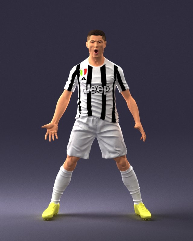 soccer player 1123-2 Model 3D .c4d .max .obj .3ds .fbx .stl .blend 