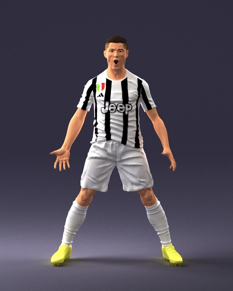 soccer player 1123-2 3d print ready 3D Print Model .c4d .max .obj .3ds .fbx .stl .blend 