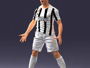 soccer player 1123-2 3d print ready 3D Print Model